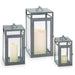 Smart Solar Brayson Candle Lanterns (Set of 3) Gray D-M922L-SML-GRY