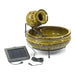 Smart Solar Cairo Ceramic Jug Solar Fountain - Walnut Finish 23481M01 23481M01
