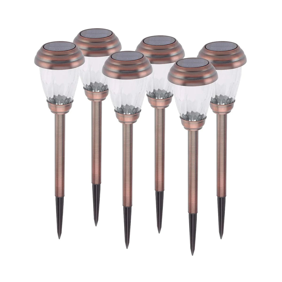 Smart Solar Charleston 6pack Solar Pathway Lights - Antique Bronze 3426WRM6-AB