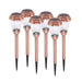 Smart Solar Charleston 6pack Solar Pathway Lights - Copper 3426WRM6-HC