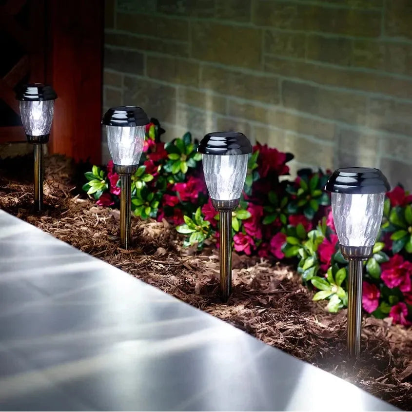 Smart Solar Charleston 6pack Solar Pathway Lights - Pewter 3426WRM6-HP