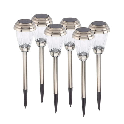 Smart Solar Charleston 6pack Solar Pathway Lights - Pewter 3426WRM6-HP