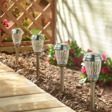 Smart Solar Charleston 6pack Solar Pathway Lights - Pewter 3426WRM6-HP