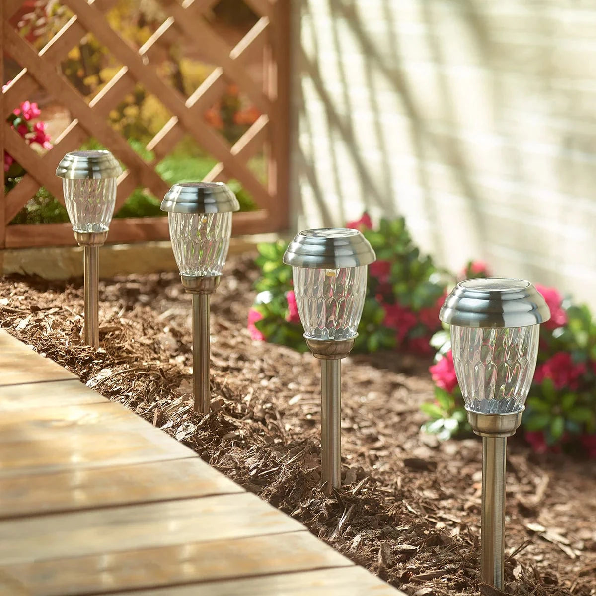 Smart Solar Charleston 6pack Solar Pathway Lights - Pewter 3426WRM6-HP
