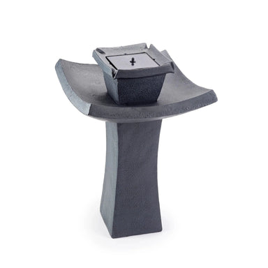 Smart Solar Mahayana Zen 2-Tier IntelliSOLAR Fountain with Remote - Aged Iron 34252024 34252024