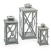 Smart Solar Miles Candle Lanterns (Set of 3) Gray D-M924L-SML-GRY