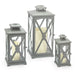 Smart Solar Miles Candle Lanterns (Set of 3) Gray D-M924L-SML-GRY 20UNPKD-T