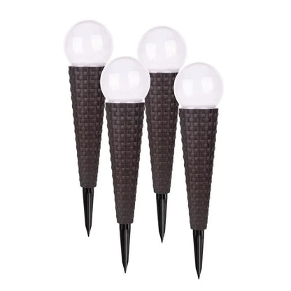 Smart Solar Pella Wicker Solar Pathway Lights - Set of 4 3414WMM4