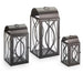 Smart Solar Rogan Candle Lanterns (Set of 3) Black D-M921L-SML-BLK