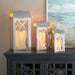 Smart Solar Rogan Candle Lanterns (Set of 3) Stainless Steel D-M921L-SML-SS