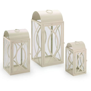 Smart Solar Rogan Candle Lanterns (Set of 3) White D-M921L-SML-WHT