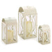 Smart Solar Rogan Candle Lanterns (Set of 3) White D-M921L-SML-WHT