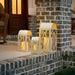 Smart Solar Rogan Candle Lanterns (Set of 3) White D-M921L-SML-WHT