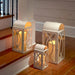 Smart Solar Rogan Candle Lanterns (Set of 3) White D-M921L-SML-WHT
