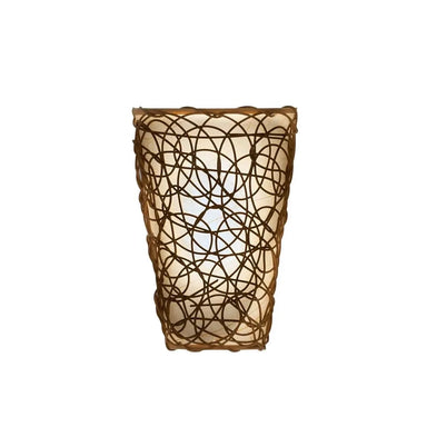 Smart Solar Sconce with White Shade and Black Wicker IEL-2100 20UNPKD-T