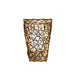 Smart Solar Sconce with White Shade and Black Wicker IEL-2100 20UNPKD-T