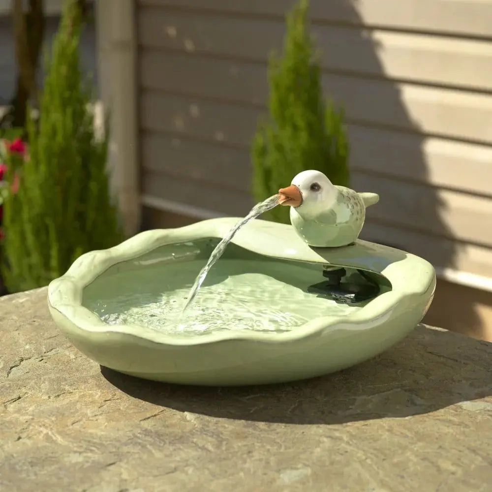 Smart Solar Outdoor Fountains Smart Solar Ceramic Bird Solar Fountain 21393R01