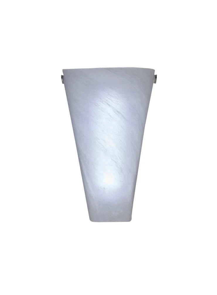 Smart Solar Wall Light Frosted Marble Glass Conical Sconce IEL-4400 / 7"W x 4"D x 10"H Smart Solar Frosted Marble Glass Conical Sconce IEL-4400