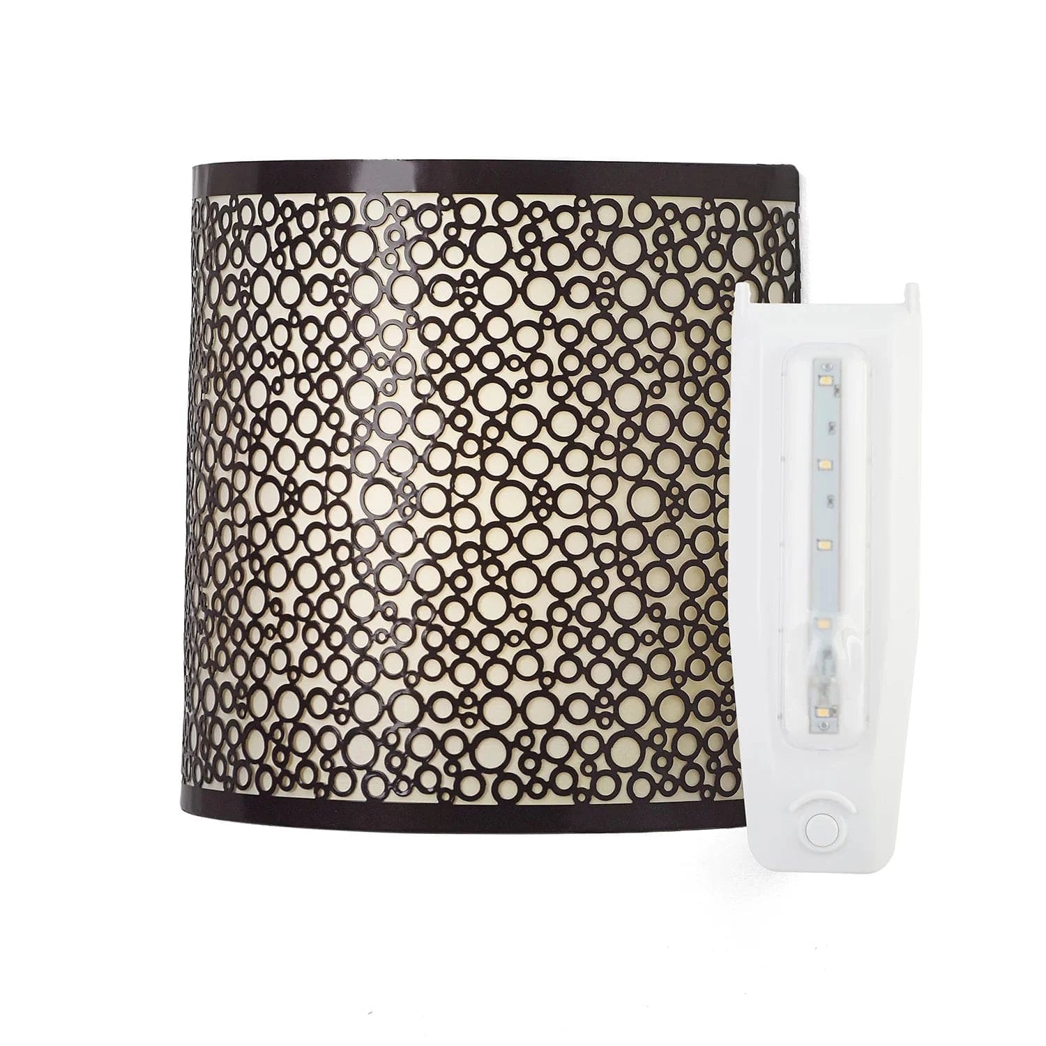 Smart Solar Wall Light Olita Barrel Sconce IEL-2900 / 9.88" L x 3.90" W x 9.87" H Smart Solar Olita Barrel Sconce IEL-2900