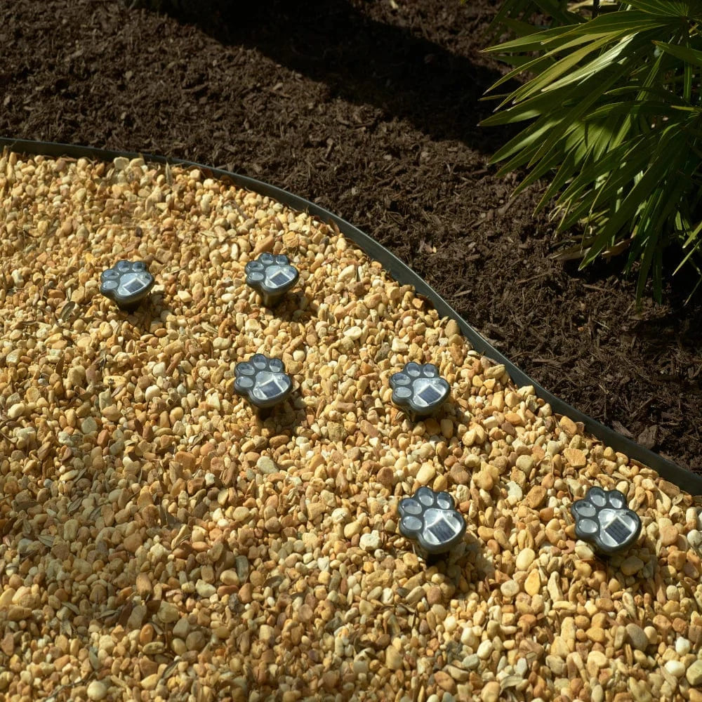 Smart Solar Floor Heater Paw Print Solar Accent Lights - Set of 6 3341WMM6 / 3.89" L x 3.89" W Smart Solar Paw Print Solar Accent Lights - Set of 6 3341WMM6