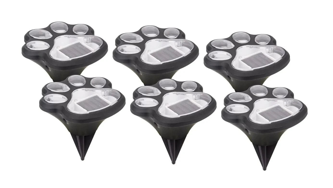 Smart Solar Floor Heater Paw Print Solar Accent Lights - Set of 6 3341WMM6 / 3.89" L x 3.89" W Smart Solar Paw Print Solar Accent Lights - Set of 6 3341WMM6
