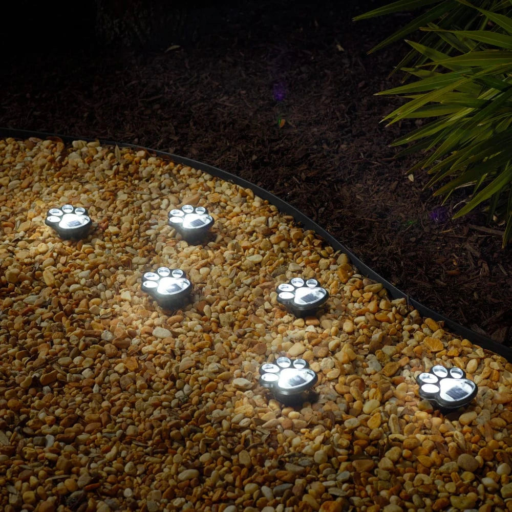 Smart Solar Floor Heater Paw Print Solar Accent Lights - Set of 6 3341WMM6 / 3.89" L x 3.89" W Smart Solar Paw Print Solar Accent Lights - Set of 6 3341WMM6