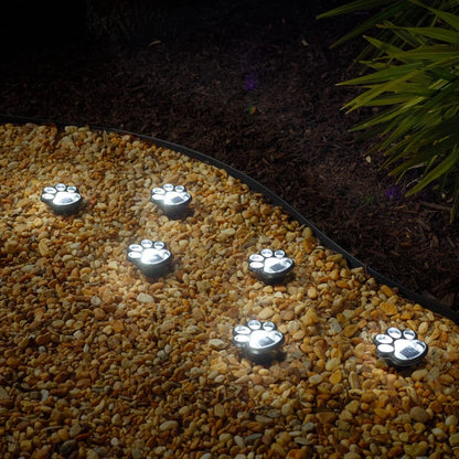 Smart Solar Floor Heater Paw Print Solar Accent Lights - Set of 6 3341WMM6 / 3.89" L x 3.89" W Smart Solar Paw Print Solar Accent Lights - Set of 6 3341WMM6