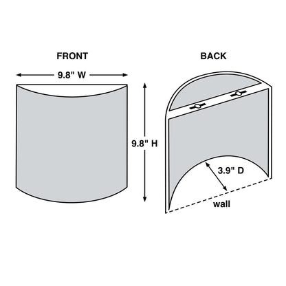 Smart Solar Wall Light Roma Barrel Sconce IEL-2902 / 9.88" L x 3.90" W x 9.87" H Smart Solar Roma Barrel Sconce IEL-2902