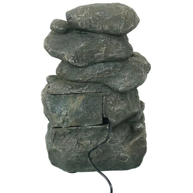 Sunnydaze 10" Stacked Rock Waterfall Fountain with LED Lights DW-35127