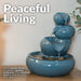 Sunnydaze 10" Tiered Vessels Ceramic Indoor Water Fountain