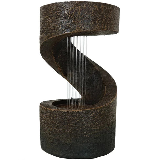 Sunnydaze 13" Winding Showers Indoor Waterfall Fountain with LED Light DW-662
