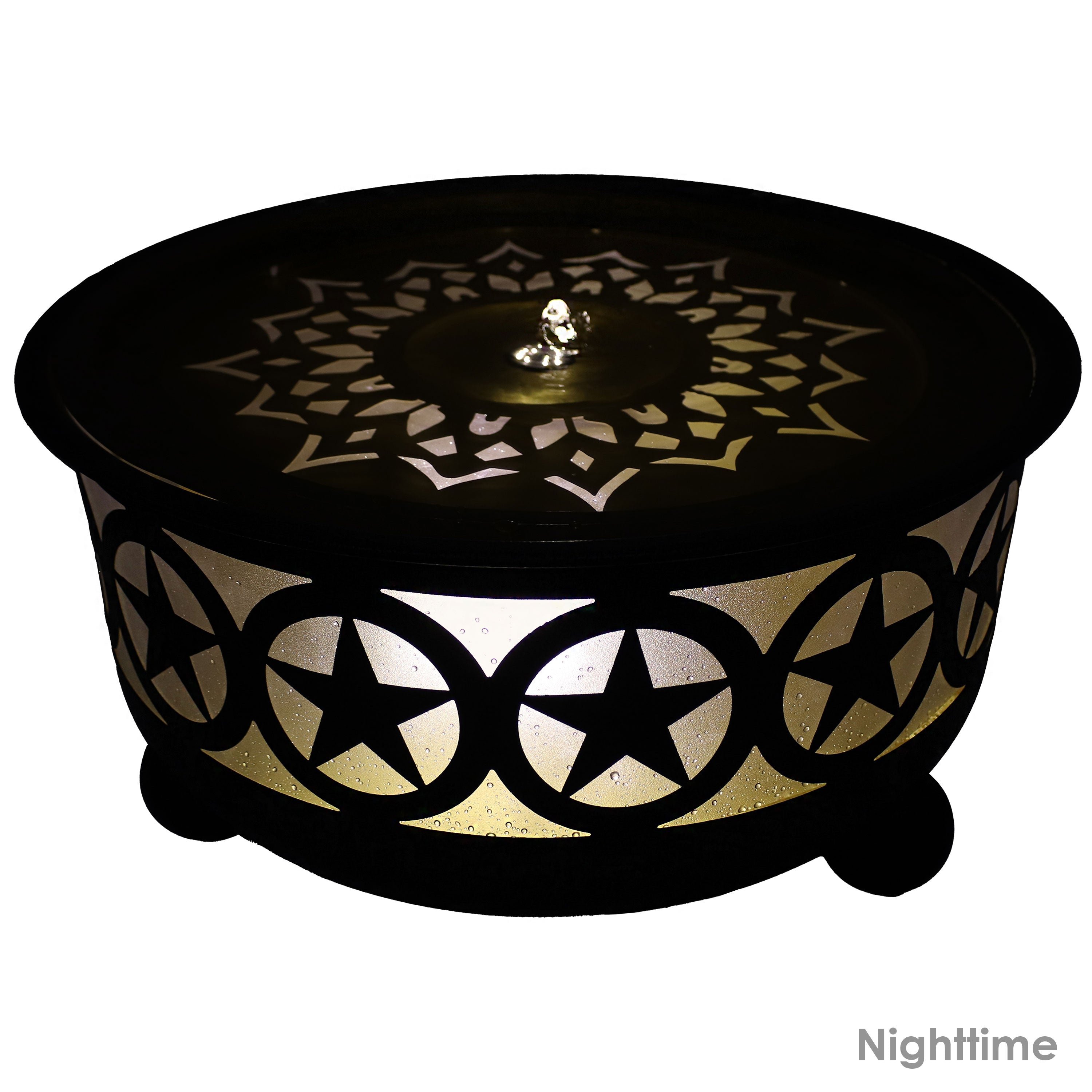 Sunnydaze 14.25" All Star Galvanized Iron Bowl Outdoor Water Fountain HDC-192