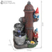 Sunnydaze 16" Fire Hydrant Gnomes Outdoor Water Fountain with LED Light XSS-400