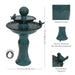Sunnydaze 2-Tier Ceramic Outdoor Water Fountain 27" - Resting Birds