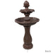 Sunnydaze 2-Tier Pineapple 46" Solar Fountain with Battery Backup