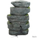 Sunnydaze 23" H Outdoor Electric Tiered Stone Waterfall with LED Lights DW-34061