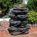 Sunnydaze 24" Rock Falls Outdoor Waterfall Fountain with LED Lights XCA-132310001