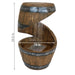 Sunnydaze 25" Spiraling Barrel Outdoor Water Fountain with LED Light SSS-320