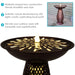 Sunnydaze 28.75" Iron Crosshatch Bird Bath Fountain with LED Lights QZC-328