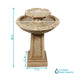Sunnydaze 28" Beveled Flower 2-Tier Outdoor Water Fountain & Bird Bath WNC-943