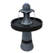 Sunnydaze 29.5" Contemporary 2-Tone Outdoor Water Fountain with Light LZH-5371