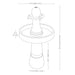 Sunnydaze 29.5" Contemporary 2-Tone Outdoor Water Fountain with Light LZH-5371