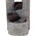 Sunnydaze 29" Aged Tiered Vessels Solar Fountain with Battery Backup SL-604