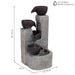 Sunnydaze 29" Aged Tiered Vessels Solar Fountain with Battery Backup SL-604