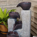 Sunnydaze 29" Aged Tiered Vessels Solar Fountain with Battery Backup SL-604
