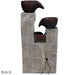 Sunnydaze 29" Aged Tiered Vessels Solar Fountain with Battery Backup SL-604