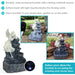 Sunnydaze 29" Angel Falls Solar Fountain with Battery Backup SL-443