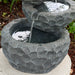 Sunnydaze 3-Tier Chiseled Basin Solar Powered Fountain for Garden, Patio, Yard or Balcony - Polyresin AMP-F834