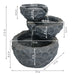 Sunnydaze 3-Tier Chiseled Basin Solar Powered Fountain for Garden, Patio, Yard or Balcony - Polyresin AMP-F834