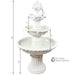 Sunnydaze 3-Tier Outdoor Water Fountain with Fruit Top - White - 52" H FC-73918